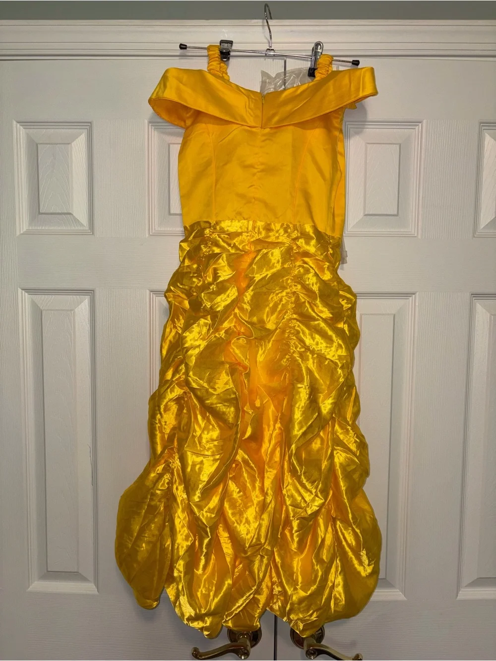 Funna Girls Princess Dress Costume Gold/Yellow Size 150 (10-12)w/ Gloves & Crown